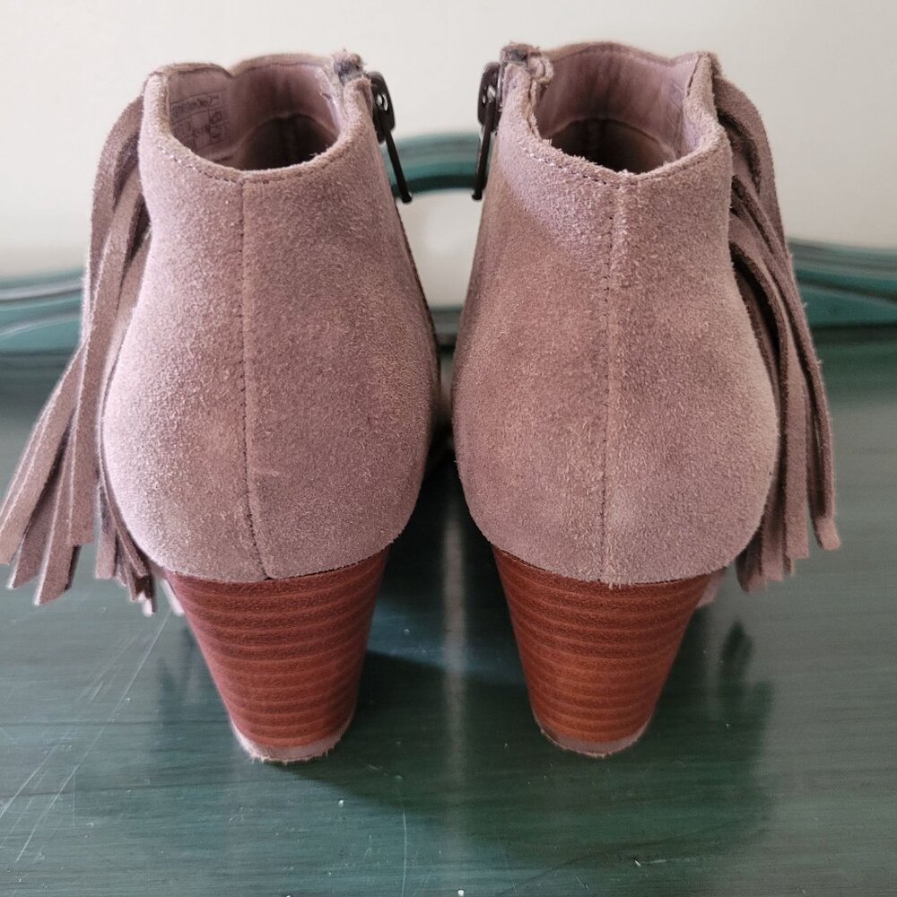 Vionic 6.5 Tan Suede Leather Booties FAROS Ankle Boots Western - Picture 7 of 8